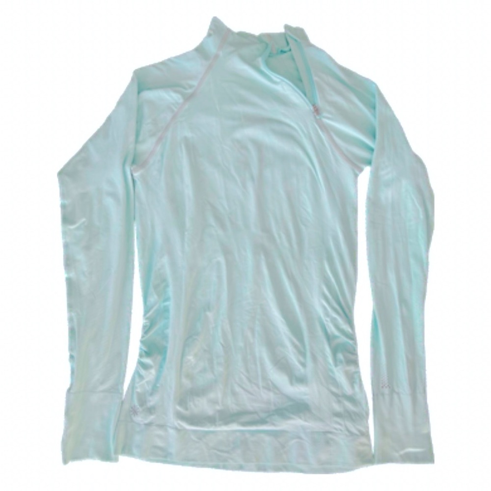 ATHLETA FINISH FAST ASYMMETRICAL 1/4 ZIP